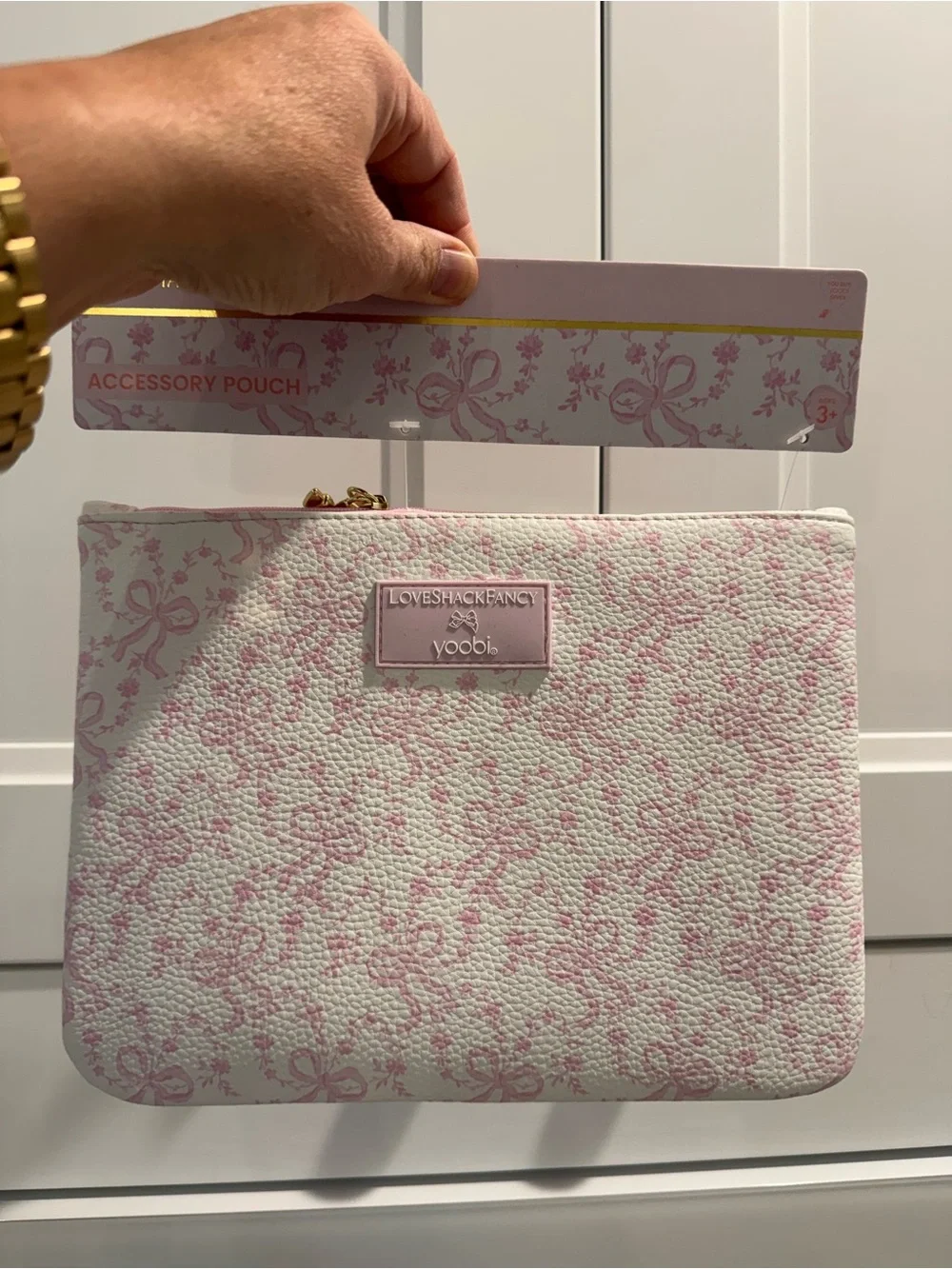 LoveShackFancy x Target Yoobi Floral Pouch Trio in Pink, White, Blue